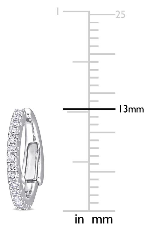 Delmar Diamond Oval Link Hoop Earrings In White