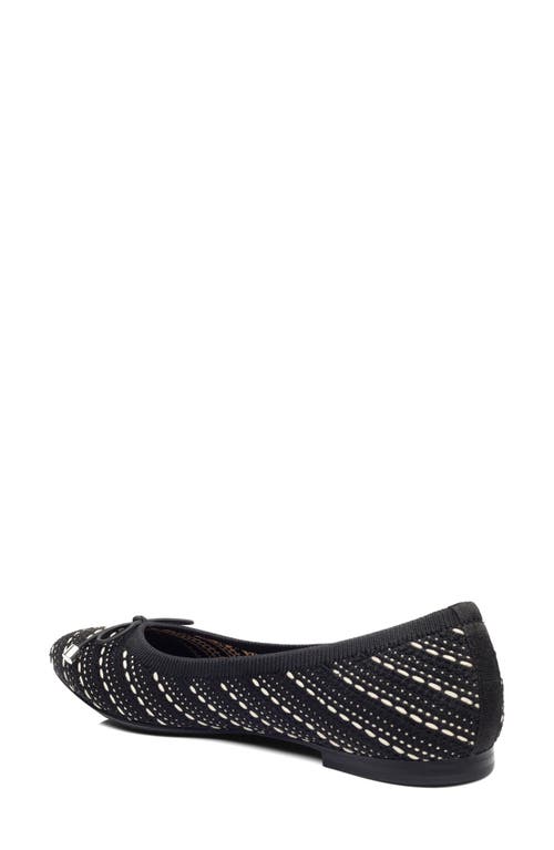 Shop Me Too Saylor Ballet Flat In Black/ivory Dot