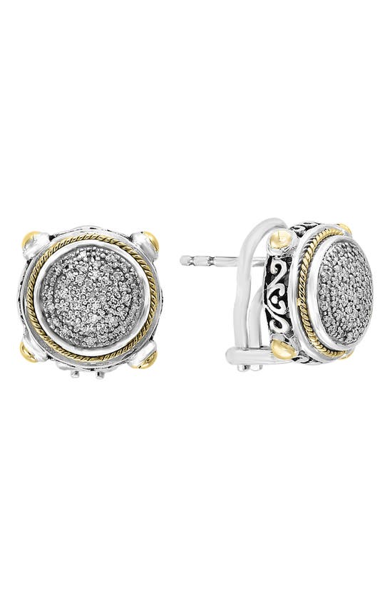 Effy Sterling Silver Pave Stud Earrings