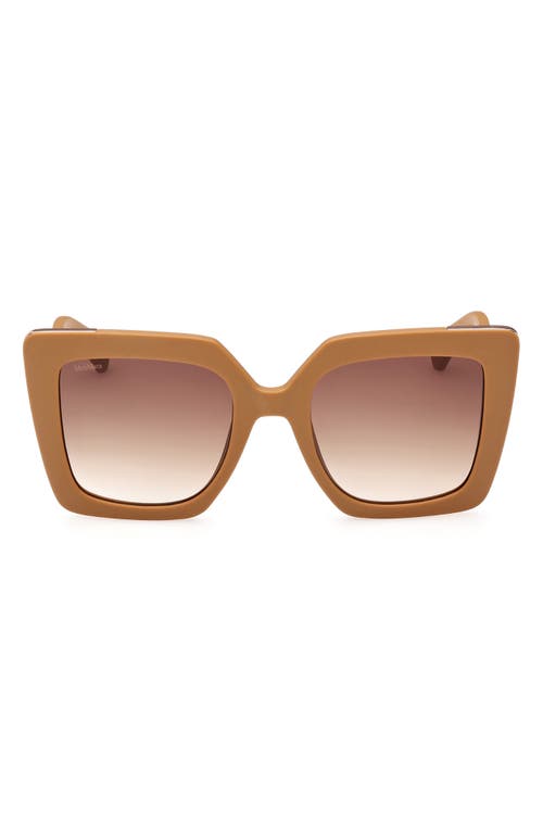 Max Mara Square Sunglasses in Matte Pink /Gradient Brown