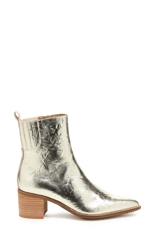 Kelsi Dagger Brooklyn Milly Pointed Toe Bootie In Washed Gold