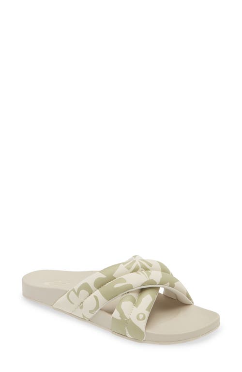 Shop Olukai Hila Water Resistant Slide Sandal In Bubbly/puka