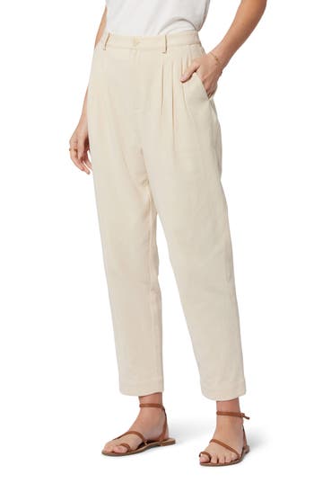 Joie Tessa Cotton Ankle Trousers In White