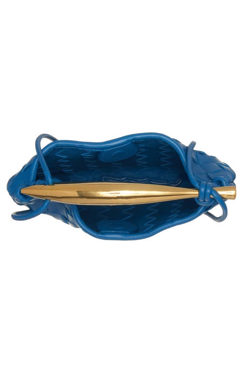 Shop Bottega Veneta Sardine Intrecciato Crossbody Bag In Deep Pacific/brass