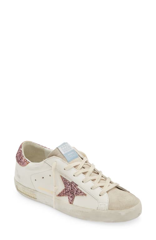 Shop Golden Goose Super-star Sneaker In White/pink