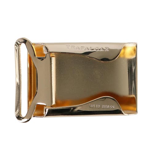 TRAFALGAR TRAFALGAR 25MM SMOOTH POLISHED FINISH COMPRESSION BELT BUCKLE