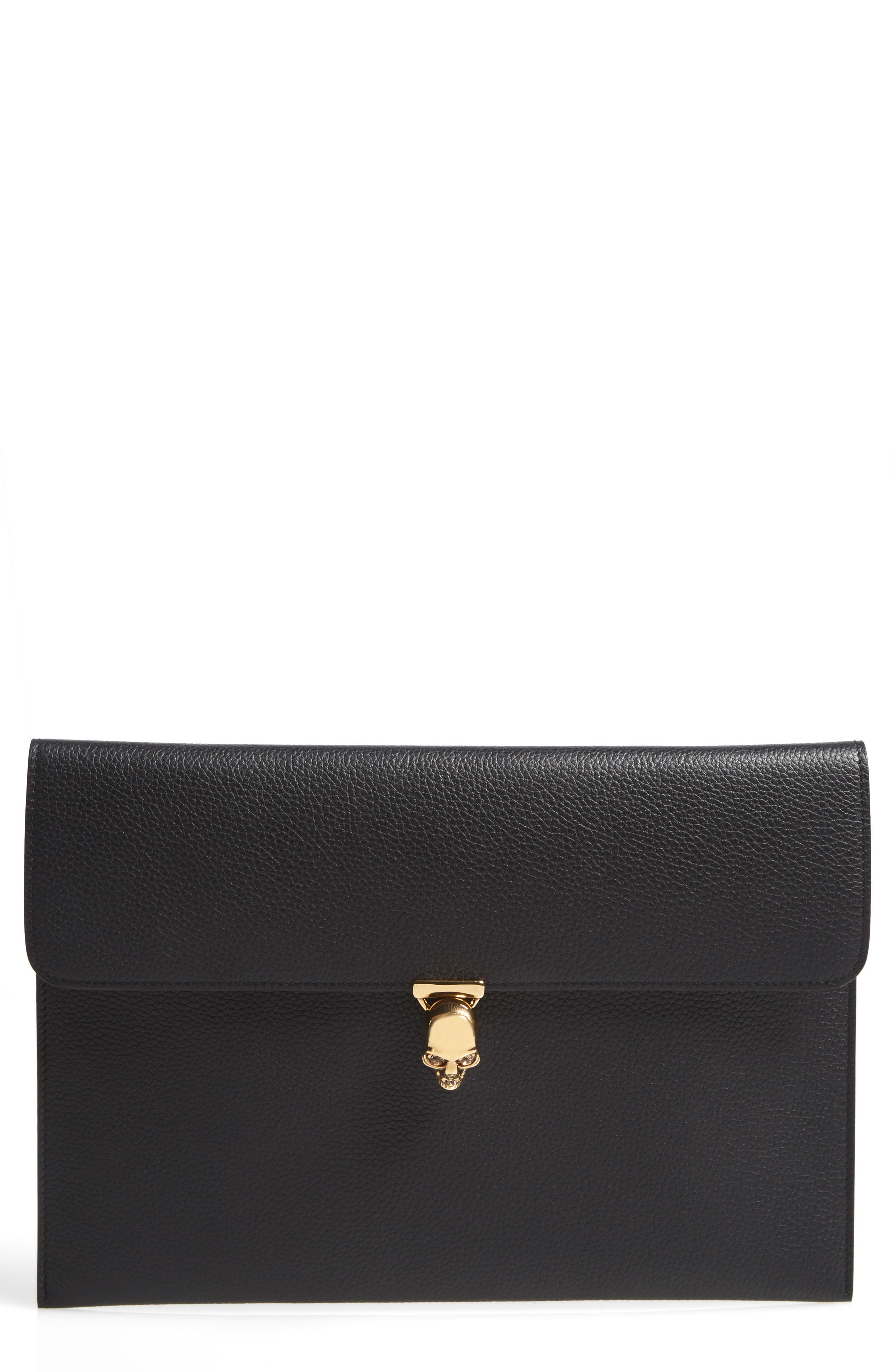 Alexander McQueen Calfskin Leather Envelope Clutch Nordstrom