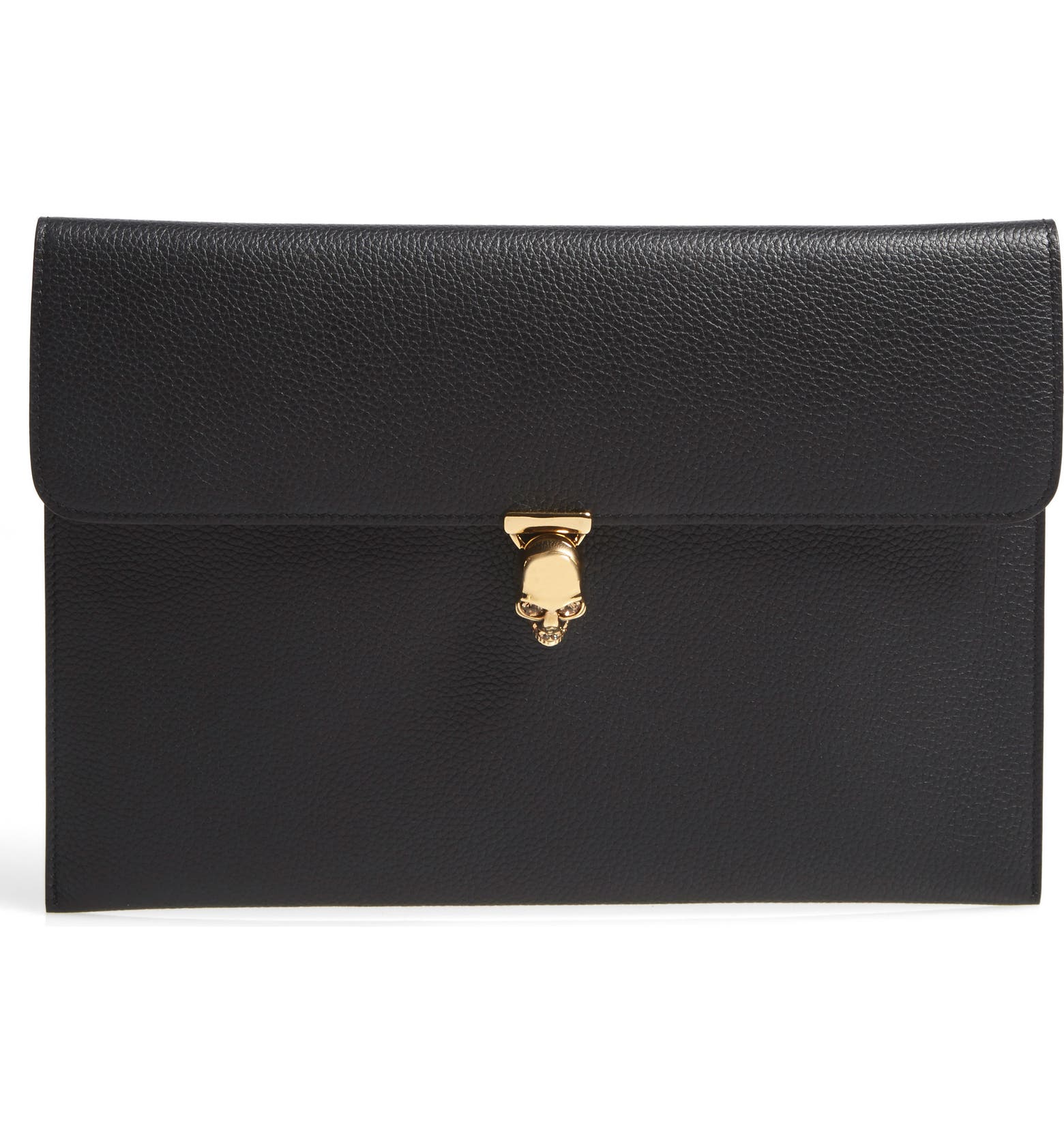 Alexander McQueen Calfskin Leather Envelope Clutch | Nordstrom