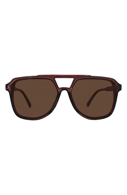 Fifth & Ninth Lagos 58m Polarized Aviator Sunglasses In Brown