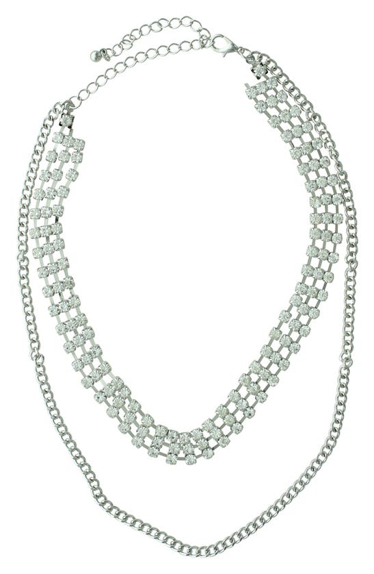 Olivia Welles Catch Your Eye Choker In Silver-clear