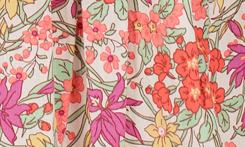 Shop Popatu Ruffle Flounce Floral Print Dress In Rainbow