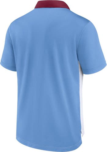 Nike Men's White, Light Blue Philadelphia Phillies Rewind Stripe Polo Shirt