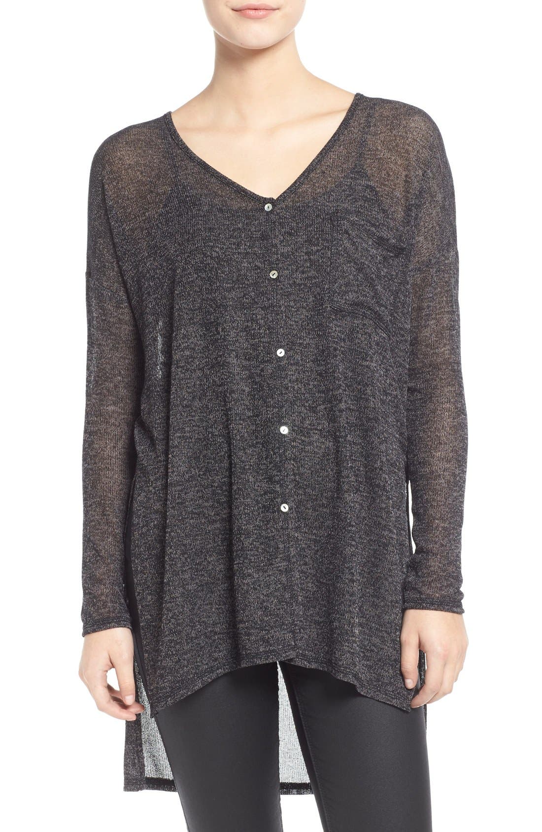Button Front Knit Tunic Nordstrom