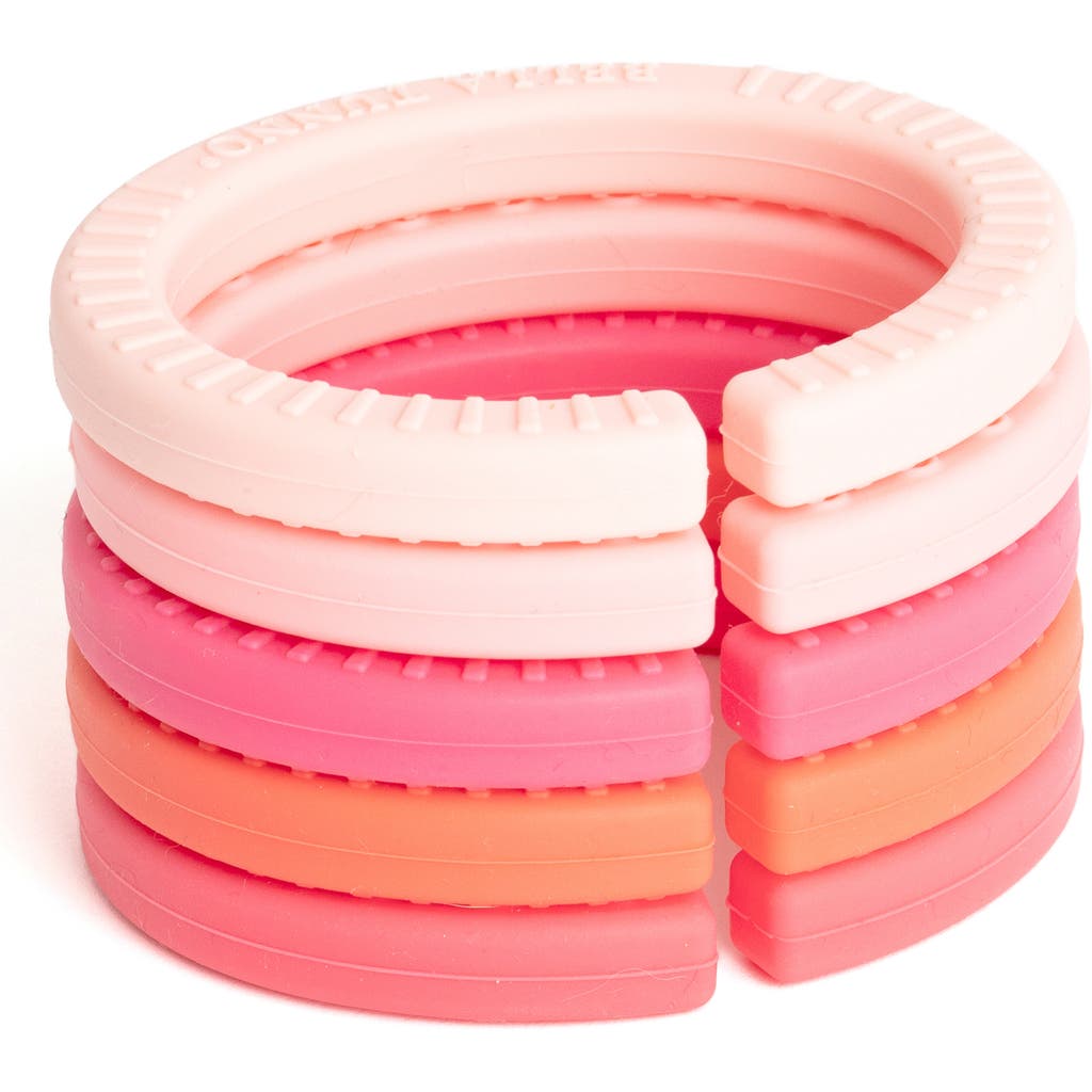 Bella Tunno Set of 5 Happy Links Teething Rings in Pink 