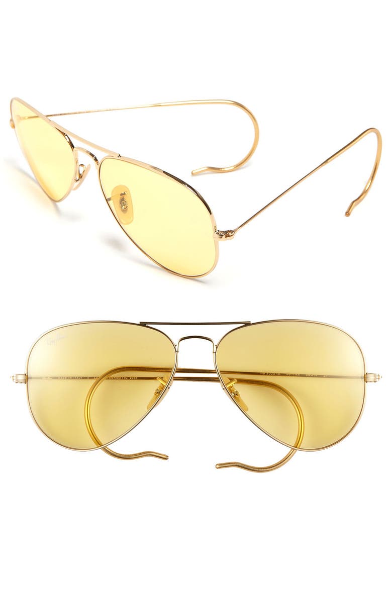Ray-Ban 'Ambermatic - Classic Aviator' 58mm Sunglasses | Nordstrom