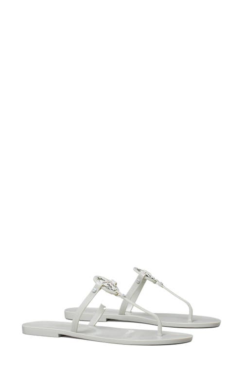 Mini Miller Jelly Thong Sandal in Feather Gray