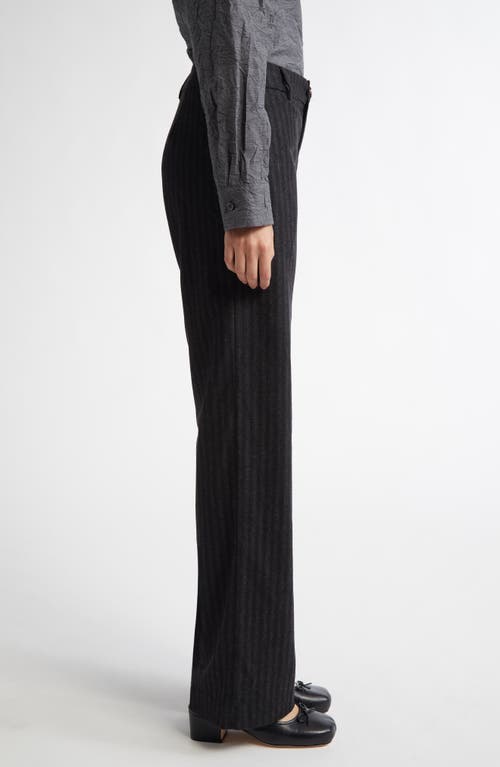 Shop Paloma Wool Hina Stripe Wool Blend Pants In Grey