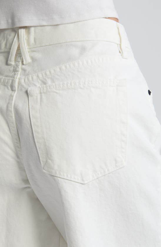 Shop Slvrlake Mica Frayed Hem Denim Bermuda Shorts In White