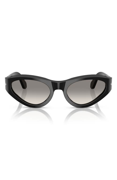 Persol 53mm Polarized Butterfly Sunglasses In Black