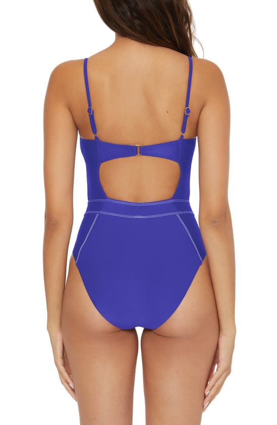 Shop Becca Color Sheen One-piece Swimsuit In Azul