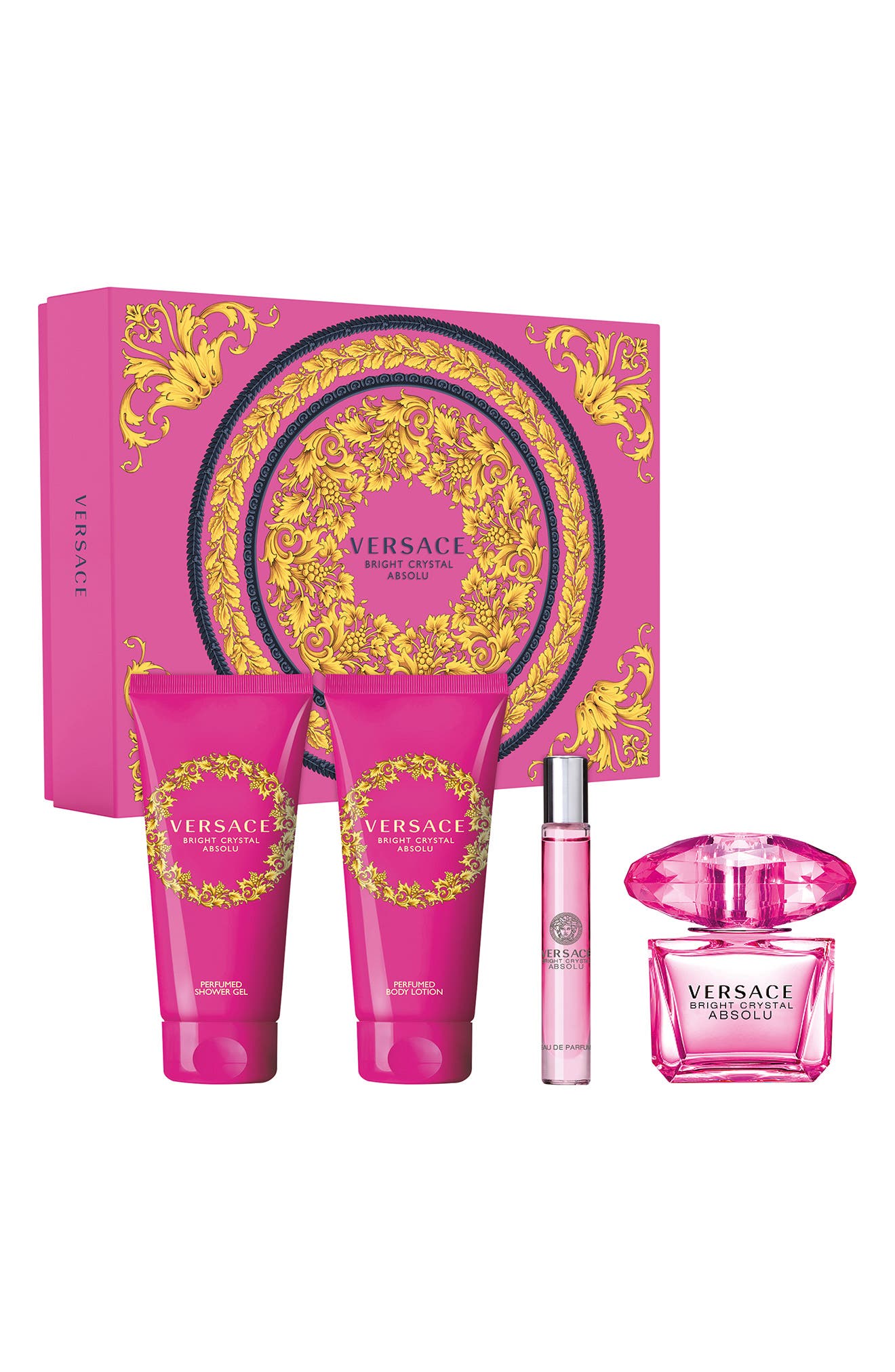 versace set perfume y mochila