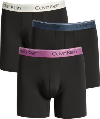 Calvin Klein Men's Boxer Brief Soft Brushed Microfiber Soft, 3 Pack, size L  - Helia Beer Co