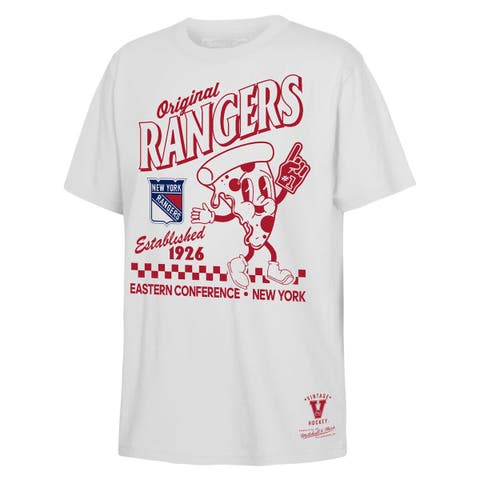 Youth Mitchell & Ness White New York Rangers Concession Stand T-Shirt