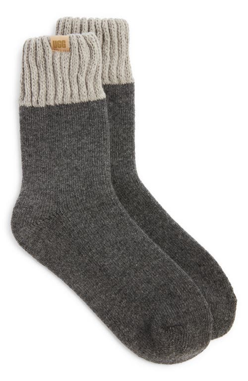 UGG(r) Camdyn Cozy Quarter Socks in Charcoal /Seal