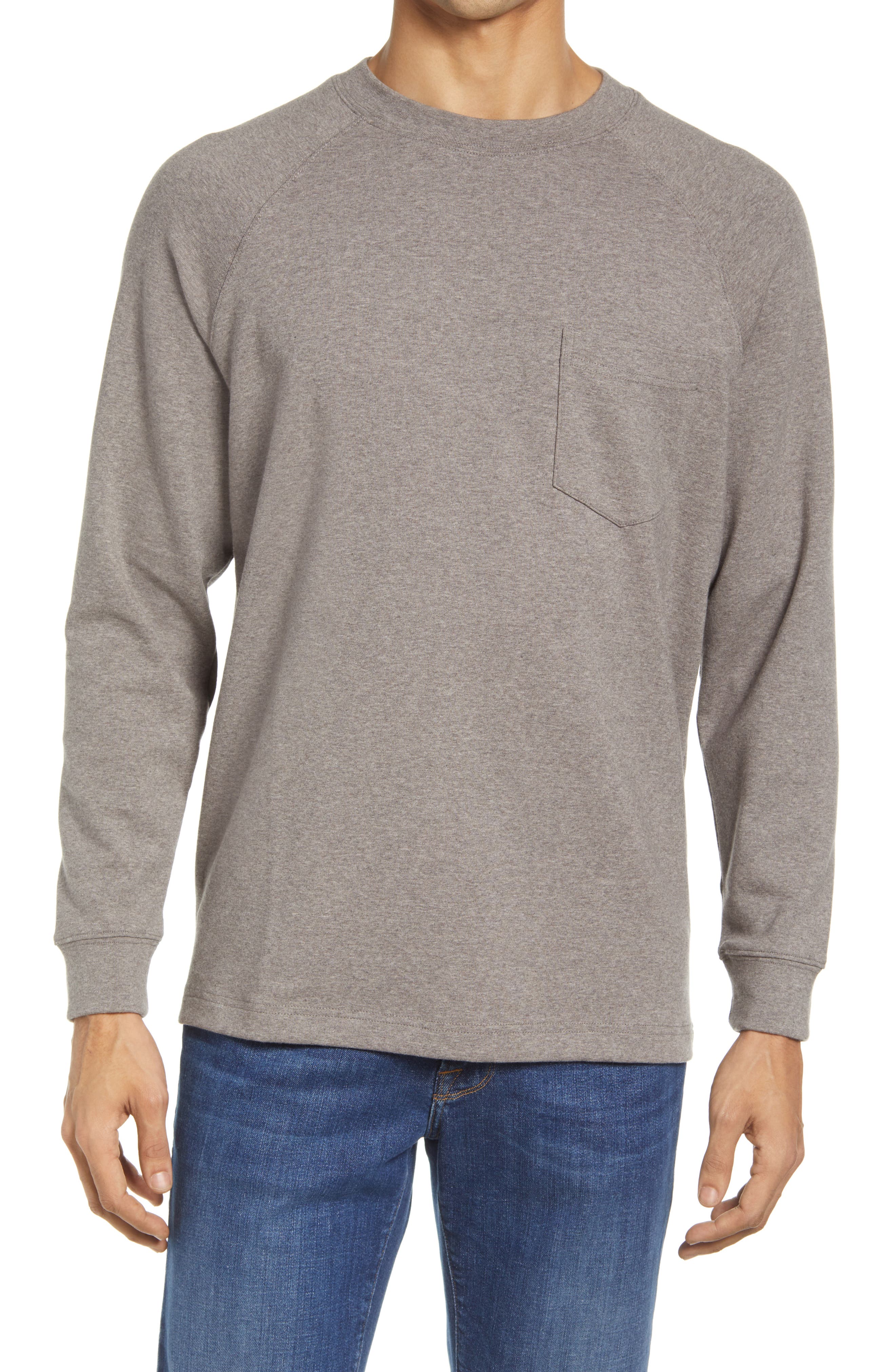 grey crew neck