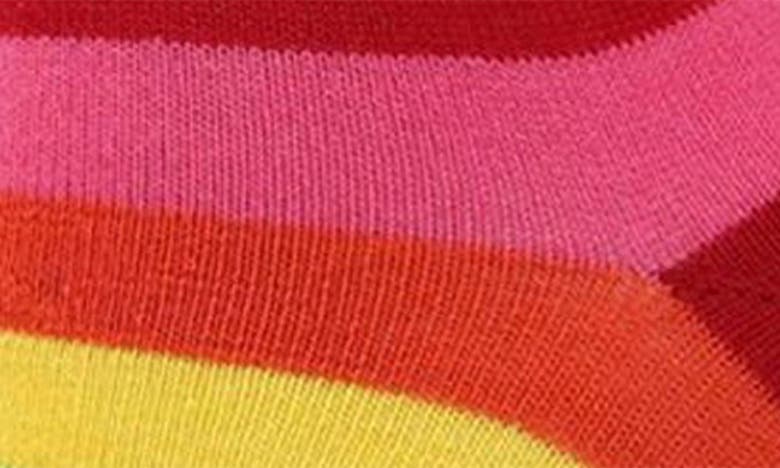 Shop Memoi Rainbow Pride Assorted 2-pack Crew Socks In Red