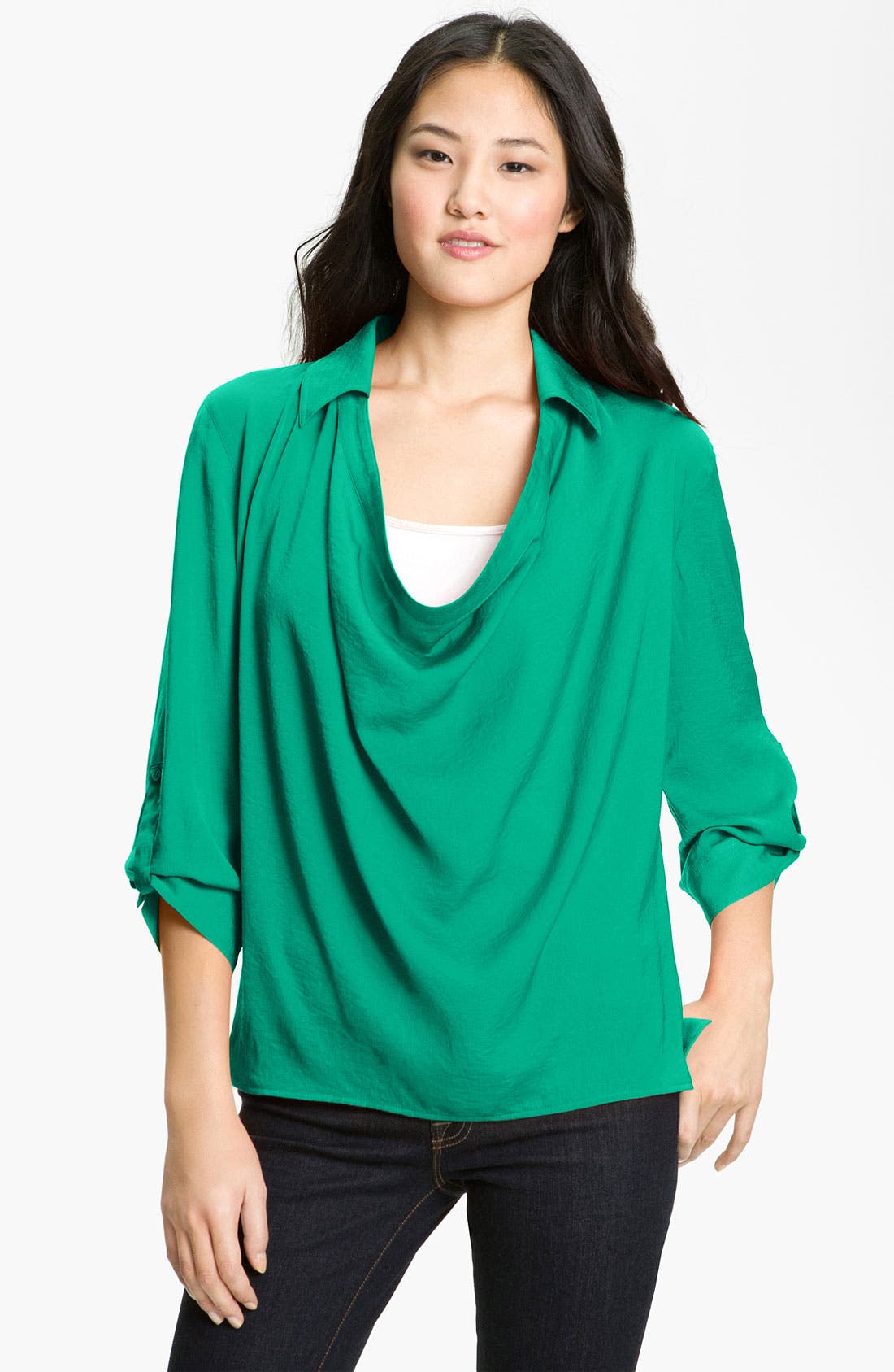 Current Affair Drape Neck Blouse Nordstrom