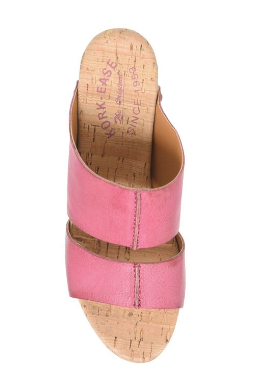 Shop Kork-ease ® Darra Leather Platform Sandal In Dark Pink F/g