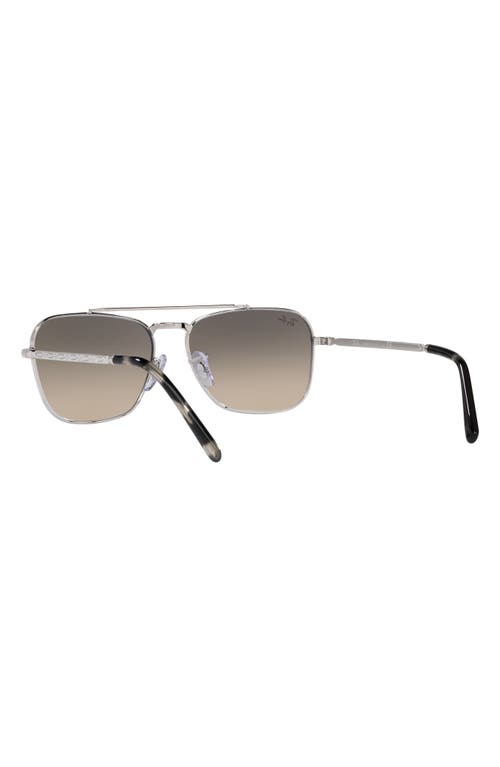 Shop Ray Ban Ray-ban New Caravan 58mm Gradient Square Sunglasses In Silver/clear Gradient Grey