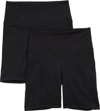 YOGALICIOUS LUX Black Camo Biker Shorts. High Rise - Depop
