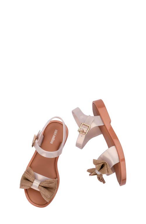 Shop Mini Melissa Kids' Mar Sweet Ankle Strap Sandal In Tan