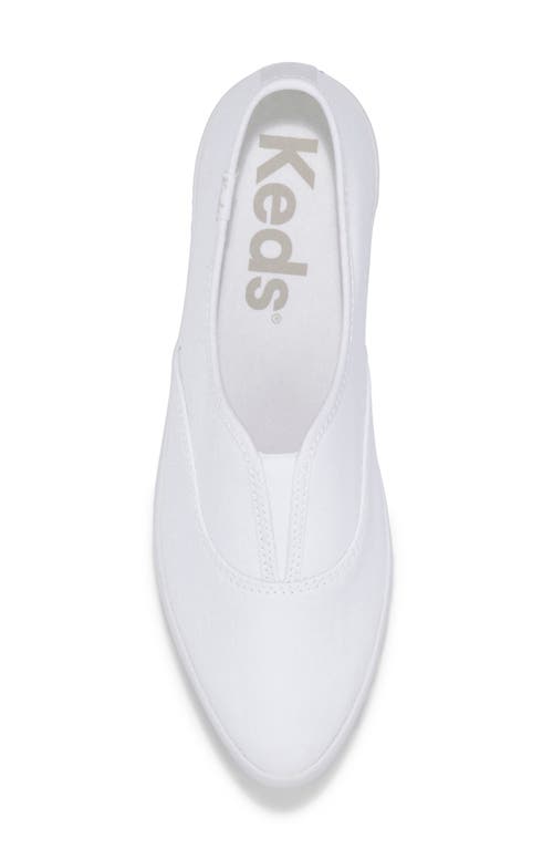 Keds ® Point Platform Slip-on Sneaker In White Canvas