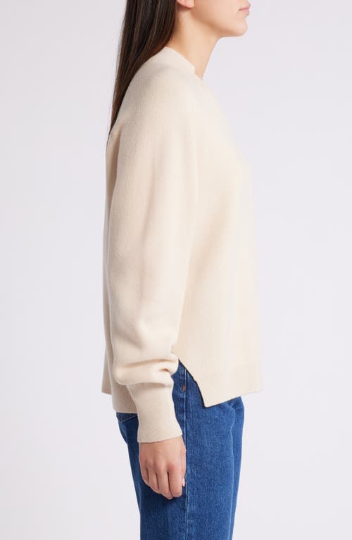 Shop Hugo Boss Boss Fariola Wool & Cashmere Sculpted Mock Neck Sweater In Beige Melange