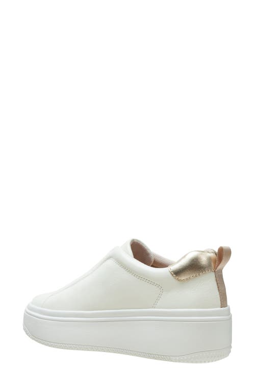 Shop Linea Paolo Golde Platform Sneaker In White/gold