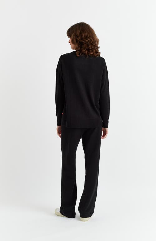 Shop Chinti & Parker Wool & Cashmere Slouchy Sweater In Black