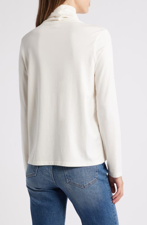 Shop Caslonr Caslon(r) Long Sleeve Turtleneck Top In Ivory Pristine