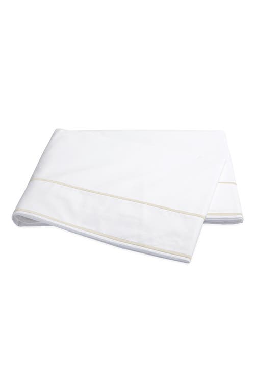 Matouk Ansonia 500 Thread Count Flat Sheet In White