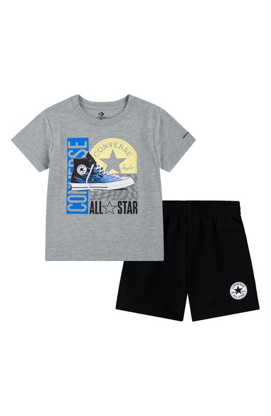 Shop Converse Kids' T-shirt & Shorts Set In Black