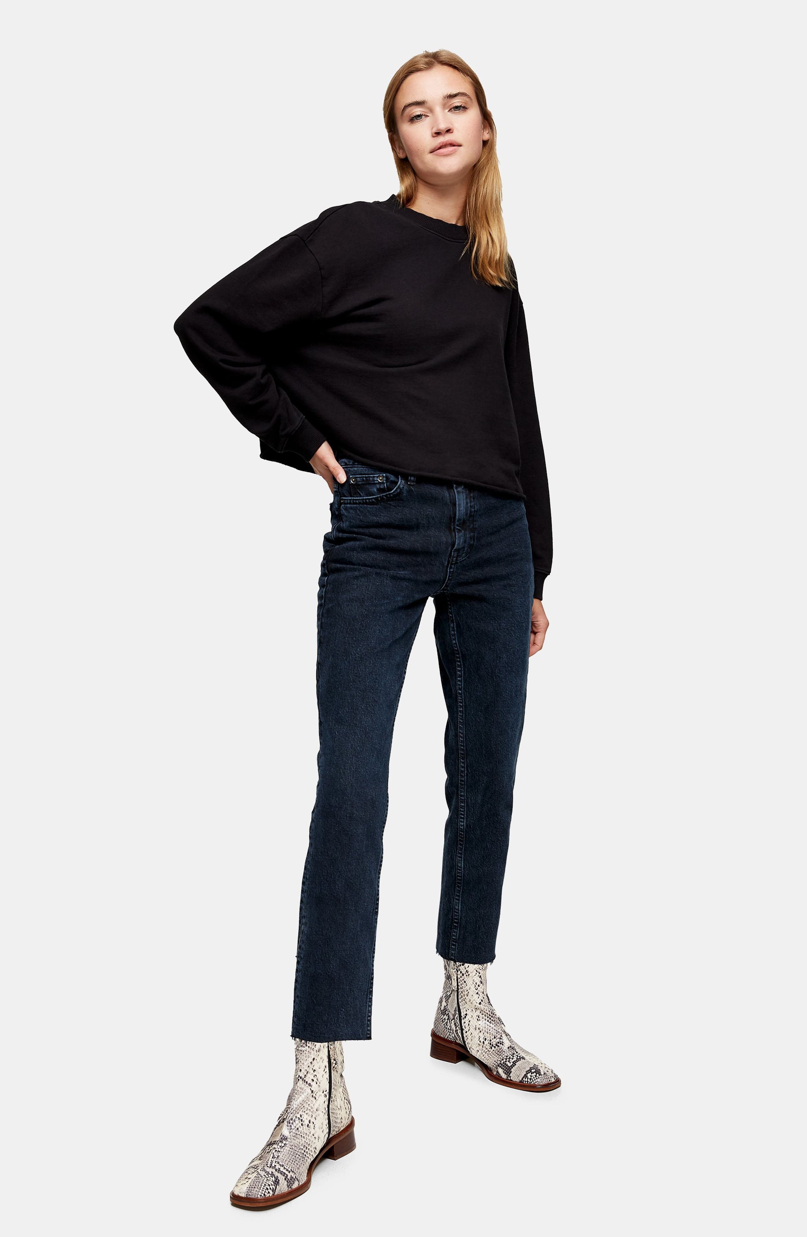 topshop chicago crop slim straight jeans
