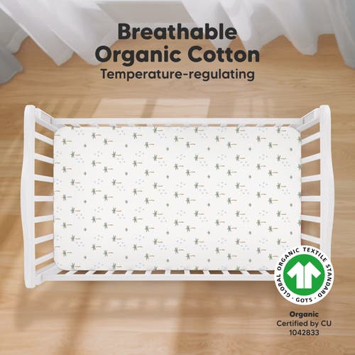 Keababies Soothe Fitted Crib Sheet In Roarsome