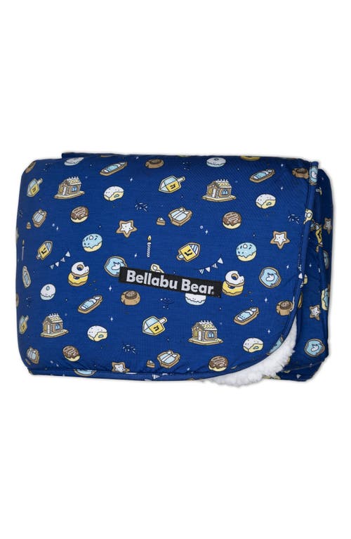 Bellabu Bear Kids' Hanukkah Cookies Print Reversible Blanket in Blue at Nordstrom