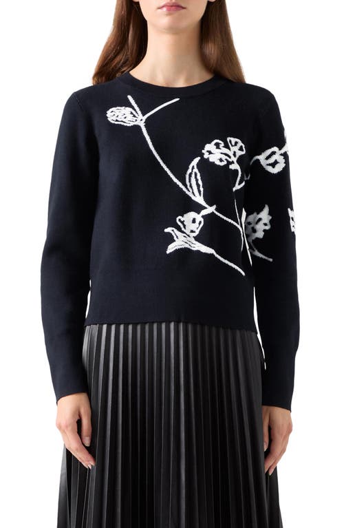 Shop Lk Bennett Henrietta Floral Pattern Sweater In Black