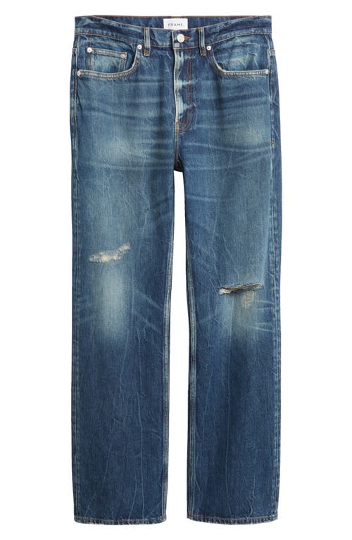 Frame The Boxy Straight-leg Distressed Jeans In Whistler Destruct