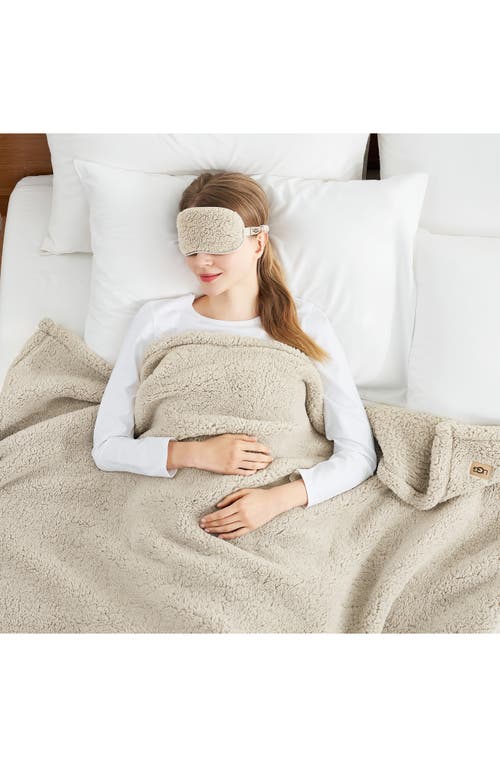 Ugg(r) Original Faux Shearling Throw Blanket & Eye Mask Sleep Set In Ceramic