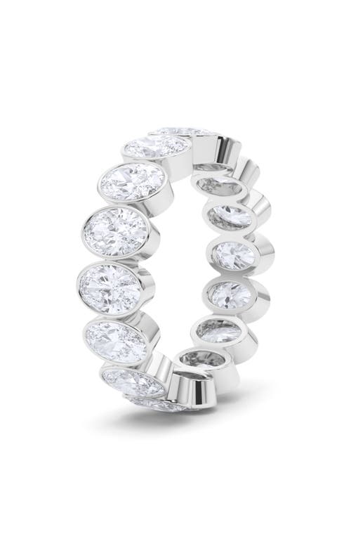 Shop Hautecarat Oval Cut Lab Created Diamond Eternity Ring In White Gold