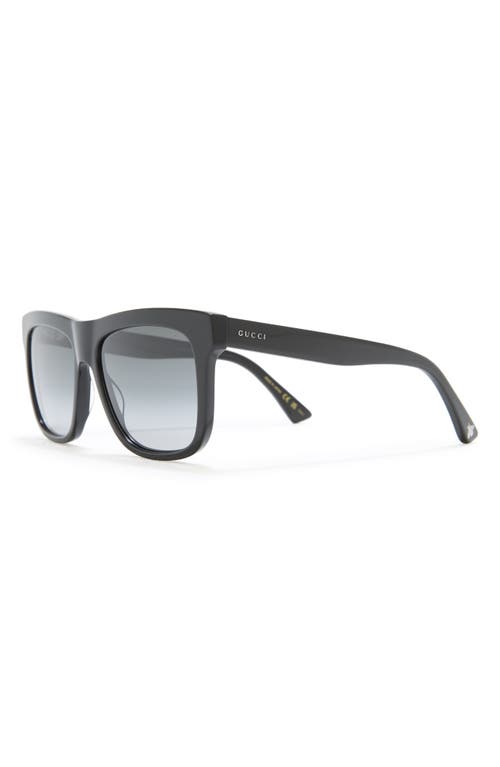 Gucci 54mm Square Sunglasses In Black Black Grey